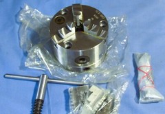 New Bison 7-866-8040 3-Jaw Self-Centering 4″ Dia. Scroll Chuck, Plain Back