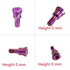 2 Pcs Dental RC Closure Screw Healing Cap Abutment Height 0mm 0.5mm