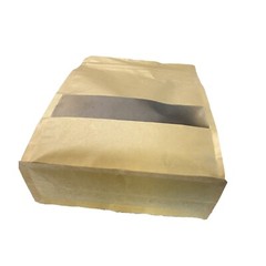 100 x 32Oz Kraft Waxed Window Stand Up Barrier Pouch Resealable Bags Gusseted