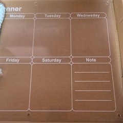 Weekly Monthly Magnetic Calendar for Fridge w/ Magnetic Markers 16×12 inch