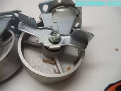 QTY=4: Steel Wheel Caster 2 Locking 6-3/8″ H X 5″ OD X 2″ W Plate 4″W X 4-1/2″ L
