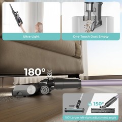 CANDY Cordless Vacuum Cleaner,45Mins Cleaners for Home,Stick Purple
