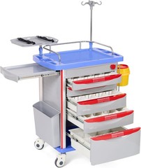 Medical Crash Cart with Emergency Accessory, Emergency Cart for Hospitals Clinic