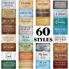 Estune 240 Pcs Bible Verse Cards 1.97 x 3.54 inches, blue, green, red, brown