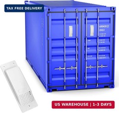 QWORK Shipping Container Air Vents – 8″ x 2.6″ Light Grey, 10 Pack Enhanced Cros