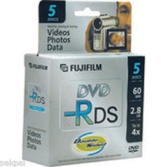 4 5PK 20PCS FUJI MINI DVD-R DS 2.8GB,4X,MINI CASECAMCORDER DISCS #25302910 SALE