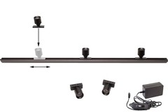 5pcs Mini Showcase LED Spot light + linkable Track + UL Power for Retail Trades