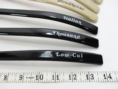 Lot of 6 Carlisle Dressing Ladle Assorted 13-1/2″ salad bar buffet Imprinted