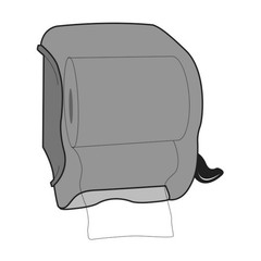 Wall-Mounted Paper Towel Dispenser – Fits All Core Sizes, Lever Action, Black Pe