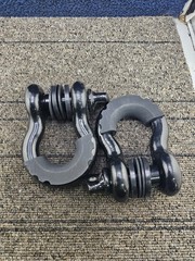 (QTY 2) JEXTRA FM950 5497: 3/4 inch Screw Pin Anchor Shackles 4.75T WLL 19T BLL