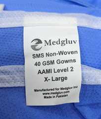 QTY (200) Blue XL Premium Isolation Gown Elastic Wrist AAMI Level 2