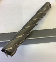 Hanita End Mill, 1” X 1” X 6” X 8 1/2”, M-42 Cobalt, 4 FL, One In Lot, 3113-H