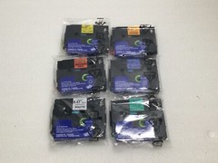 6PK Black-on-Color Compatible Label Tape for Brother TZe-B31-731 12mm 0.47 Inch