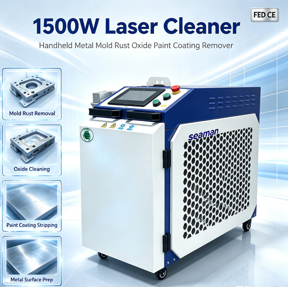 1500W Laser Cleaner Handheld Metal Mold Rust Oxide Paint Coating Remover FDA CE