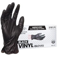 Disposable Vinyl Gloves, 2.75 Mil. Palm, 3.9 Mil. Fingers, Medium, 100-Count