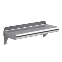 6″ x 16″ Metal Shelf | NSF Stainless Steel Wall Mount Floating Shelving
