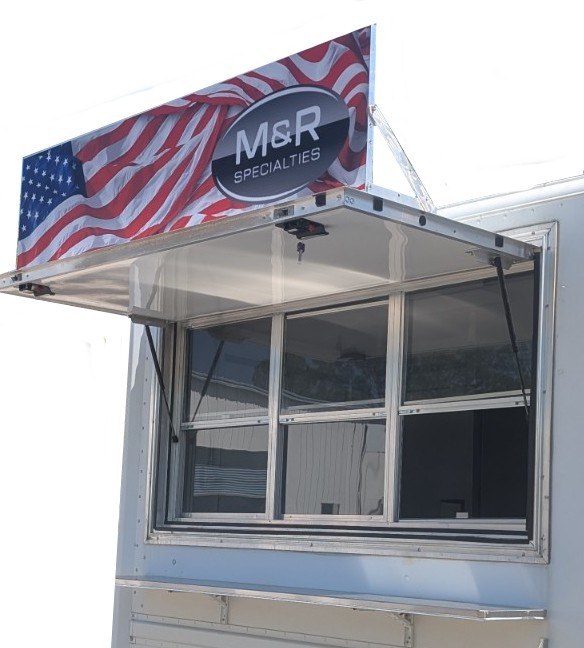 M&R Specialties – Add-on Fold-up and Down Concession Door Marquee or Sign