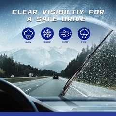 OEM QUALITY 28″ + 14″ Premium All-Seasons Stable And Quiet Windshield Wiper B…