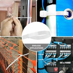 100-200Pcs Cable Ties 4″ / 14″ Heavy Duty Nylon Wrap Wire Zip Ties UV Resistant