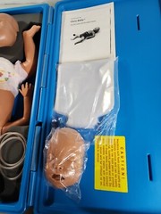 Cpr infant manikin baby Armstrong medical industries Chris Baby blue hard case
