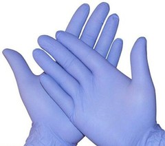 Clean Safety SuperB Blue Nitrile Exam Gloves, Powder Free, 4 Mil, Sizes M-XL