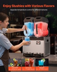 Uimoso Dual 12L Tank Frozen Beverage Machine for Slushies and Smoothies
