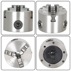 Lathe Chuck K11-80 3″ 3-Jaw Self-Centering Design 80mm Steel Grinding Jaw