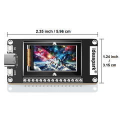 ideaspark® ESP32 Development Board 1.14 inch 135×240 LCD Display,CH340,WiFi+BL