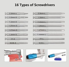 Dental Universal Implant Kit Torque Wrench Contra Angle Handpiece & 16 Drivers
