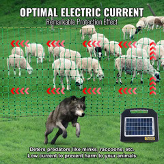 Electric Fence Netting, 42 In. H X 164 Ft. L, PE Fencing with Posts and Double-S