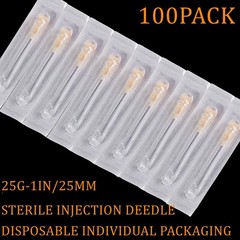 100Pack 25Ga 1Inch/25mm Disposable Dispensing Lab Supplies Individually Seale…