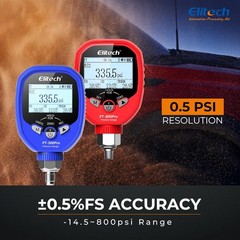 Elitech WJL-6000 Refrigerant Leak Detector+PT-500/800 Wireless AC Manifold Gauge