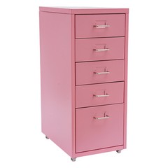 Metal File Storage Cabinet, 5 Drawer Under Desk Filing Cabinets with Wheels