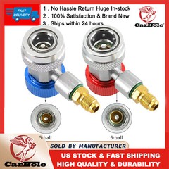 2PACK Quick Connector Adapter Coupler Auto A/C Manifold Gauge Low/High HVAC