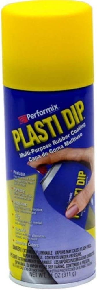 Plasti Dip Yellow Spray – 11oz Aerosol Rubber Coating – Peelable, Flexible &