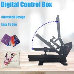 16″ x 20″ Clamshell Heat Press Machine DIY T-shirt Sublimation Digital 1600W