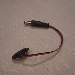 9V Battery Connector Adapter 2-Pin to DC Barrel Plug Black Red Plastic Metal