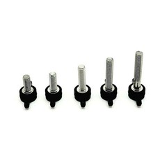 M5 x .8mm Thumb Screw Bolts with Black Butterfly Tee Wing Knob 12-30mm Stainless