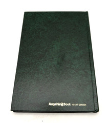 Blank Book Journal Unlined Pages Green Cover Celtic Design “Anything Book” 8.25