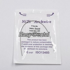 1-100Pc Dental Orthodontic TMA Arch Wire Titanium Molybdenum Alloy Ovoid/Natural