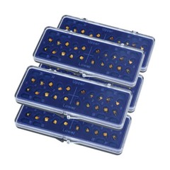 Dental Gold Coated 24K Orthodontic Metal Brackets Mini Roth 022 3-4-5 20Pcs/Set