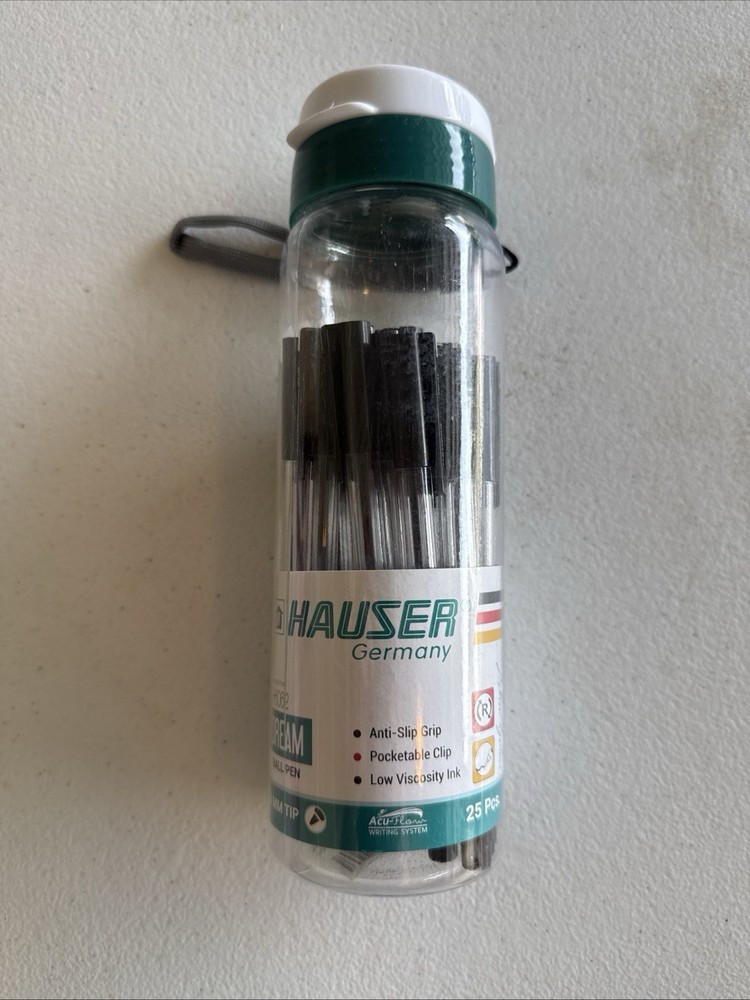 25 Pack Hauser Germany Dream Ball Pen Set Black Ink Medium Point 1