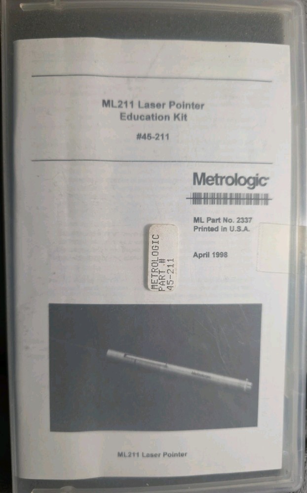 VINTAGE 1998 Metrologic ML211 Light Lab Optics Kit-Color Mixing NO LASER POINTER