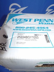 NOS Spool of APPROX. 900FT WEST PENN WIRE 25224BGY1000 Multi-Conductor Cable