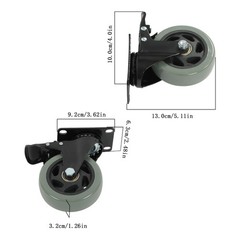 4PCS Heavy Duty 4″ Caster Wheels Capacity with brake