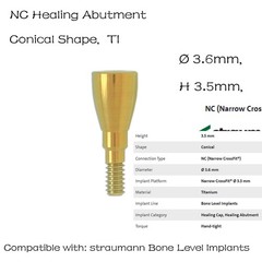 NC Dental Healing Abutment Healing Closure Narrow for Straumann ITI Bone Level
