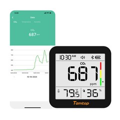 Temtop Air Quality Monitor PM2.5 AQI Monitor Real Time Display Air Test Gift P10