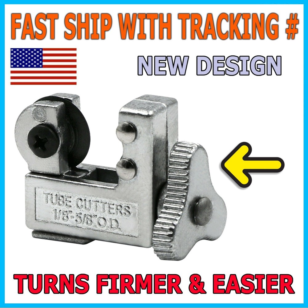 Mini Pipe Tubing Cutter 1/8″ to 5/8″ OD Copper Brass Aluminum Cutting HVAC Plumb