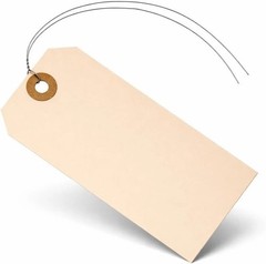 4 3/4″ x 2 3/8″ Manila Tags with Wire – Pack of 200