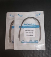 10 Packs Dental Orthodontic Stainless Steel Arch Wires Rectangular Ovoid/Natural